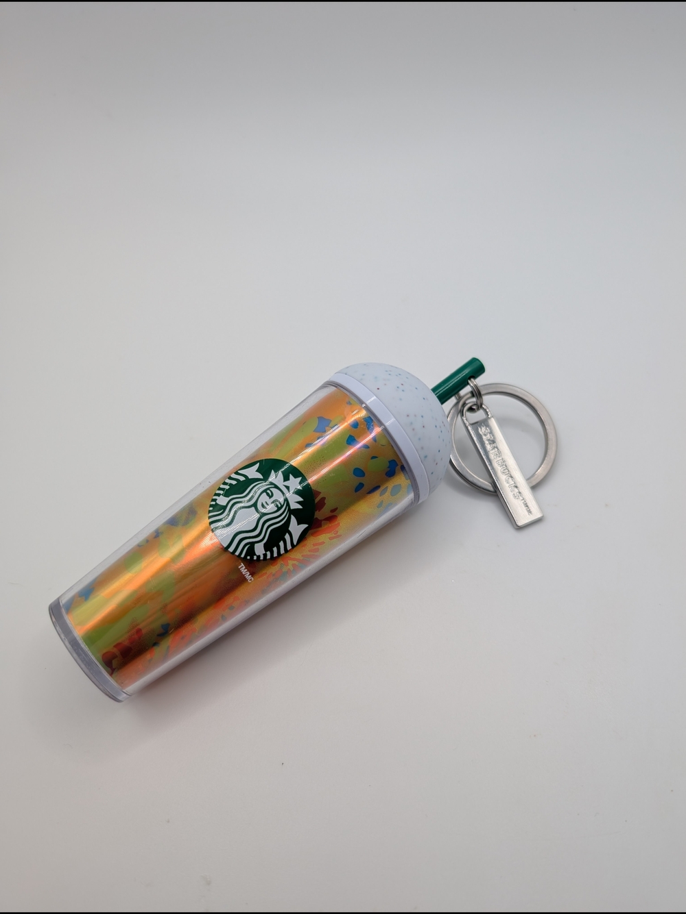 Starbucks Iridescent Orange Keychain Tumbler